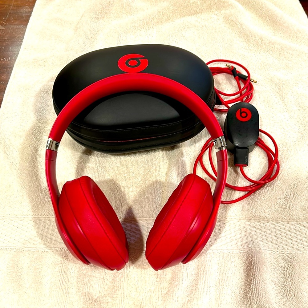 Studio3, Red beats headphones. Mint condition